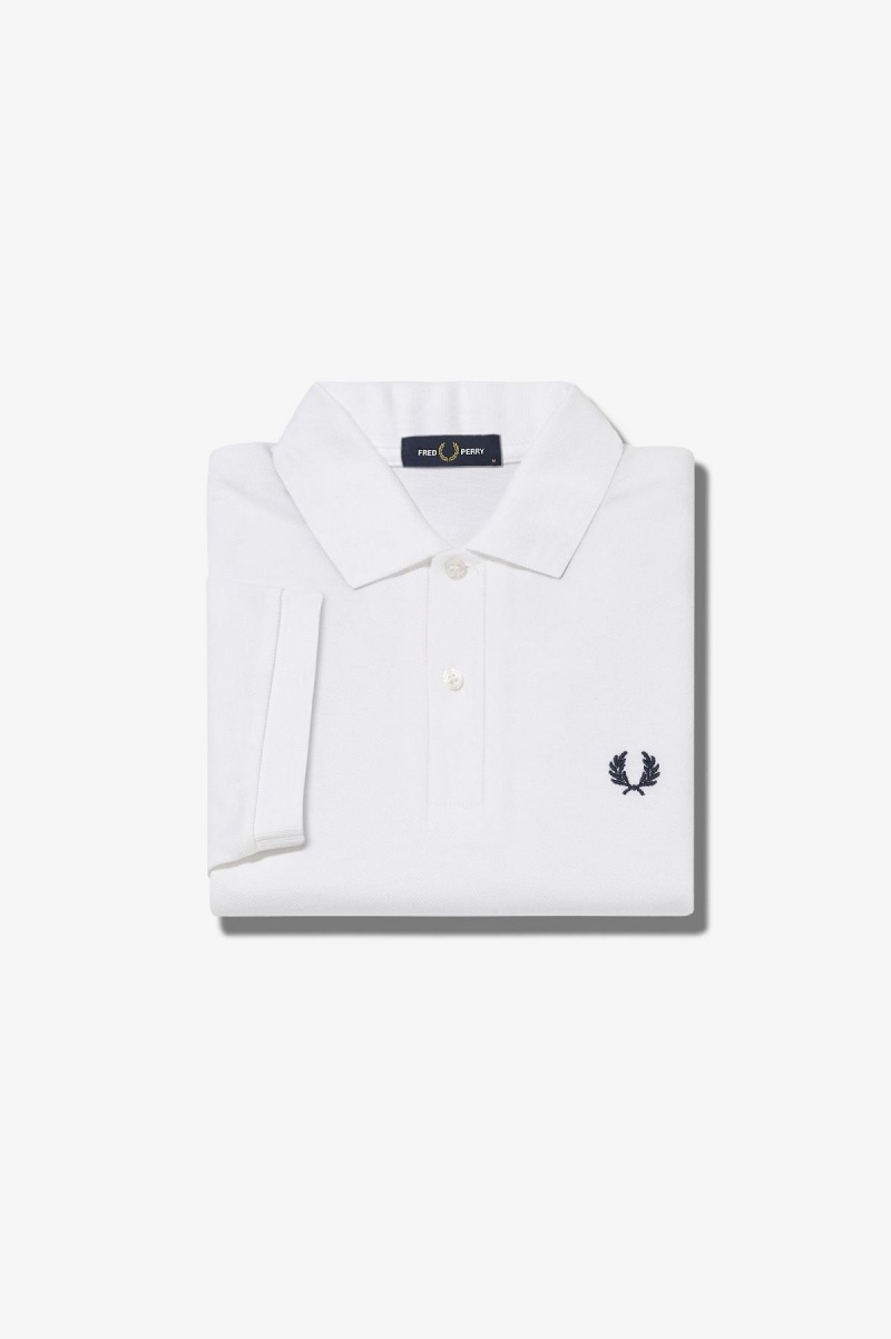 Fred Perry M6000 Fred Perry Shirt Herr Vita Marinblå | SECVG54264