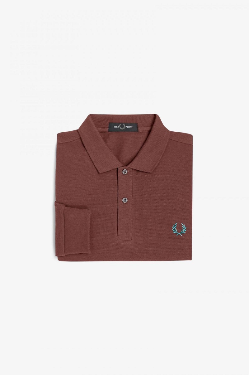 Fred Perry M6006 Fred Perry Shirt Herr Bruna Mörkmintgröna | SEZPD31890