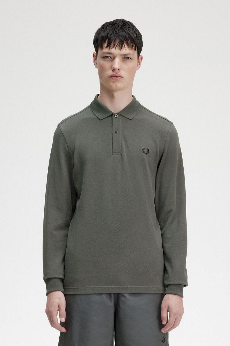 Fred Perry M6006 Fred Perry Shirt Herr Gröna | DSEVO23830