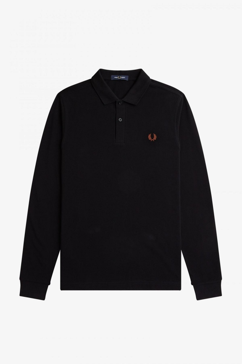 Fred Perry M6006 Fred Perry Shirt Herr Svarta Bruna | SEEGJ20296