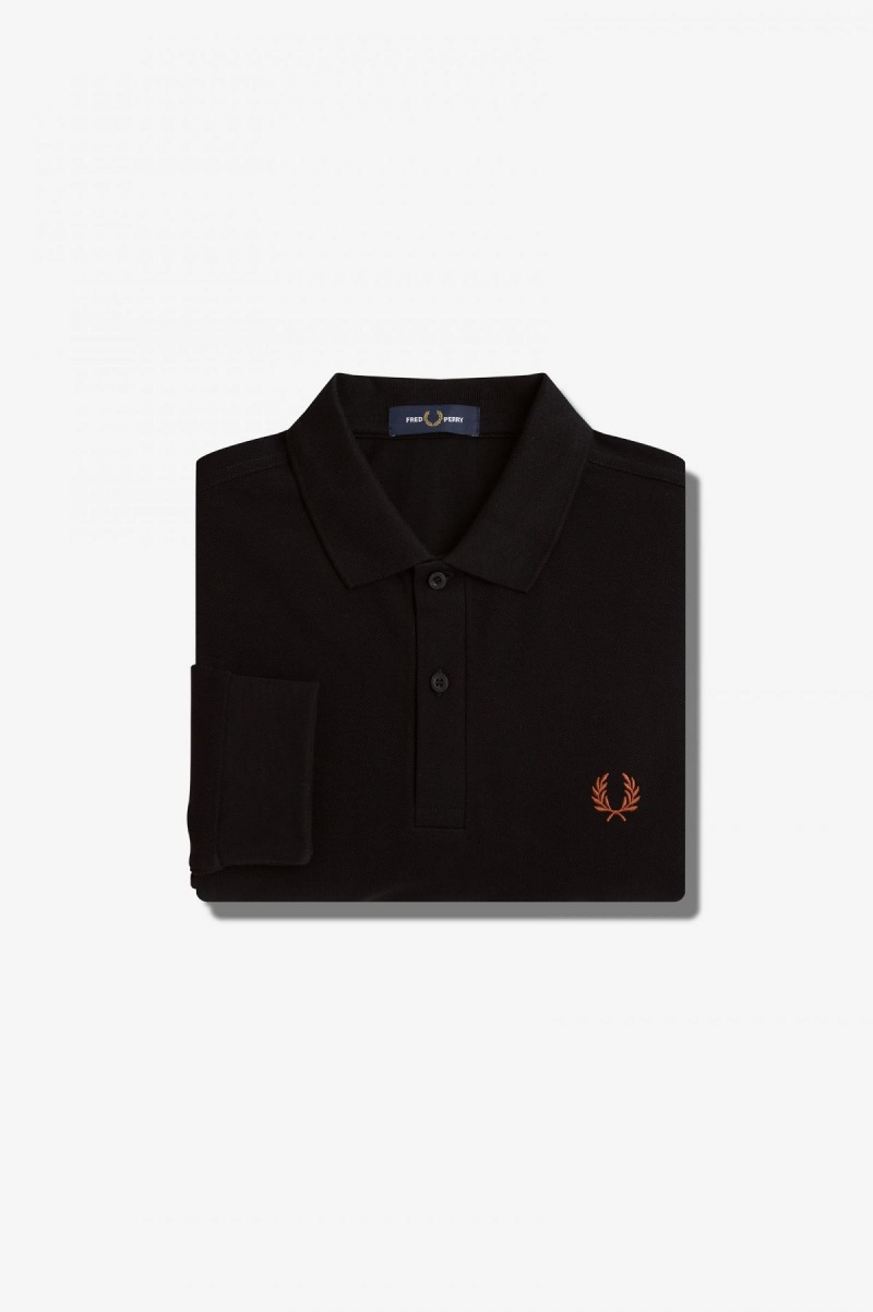 Fred Perry M6006 Fred Perry Shirt Herr Svarta Bruna | SEEGJ20296