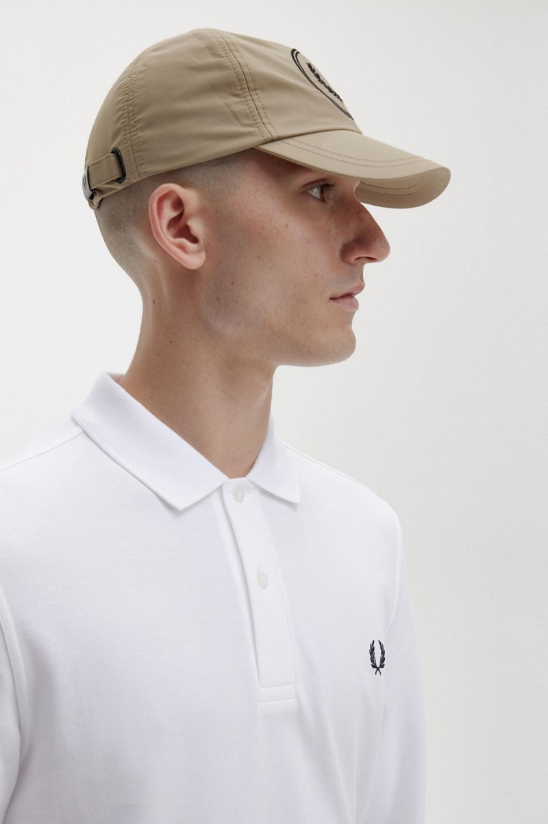 Fred Perry M6006 Piketröja Herr Vita Marinblå | TSEWZ41318