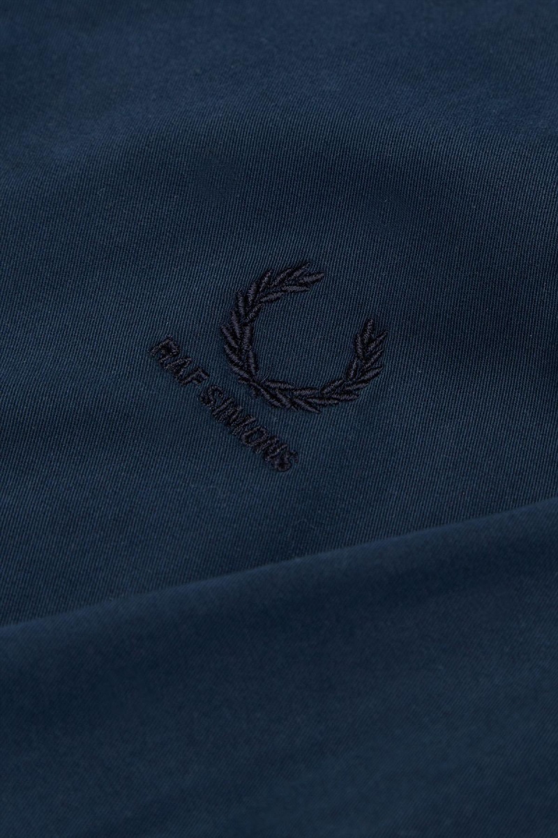 Fred Perry Patch Detail Parka Rockar Herr Marinblå | FSEHY49632