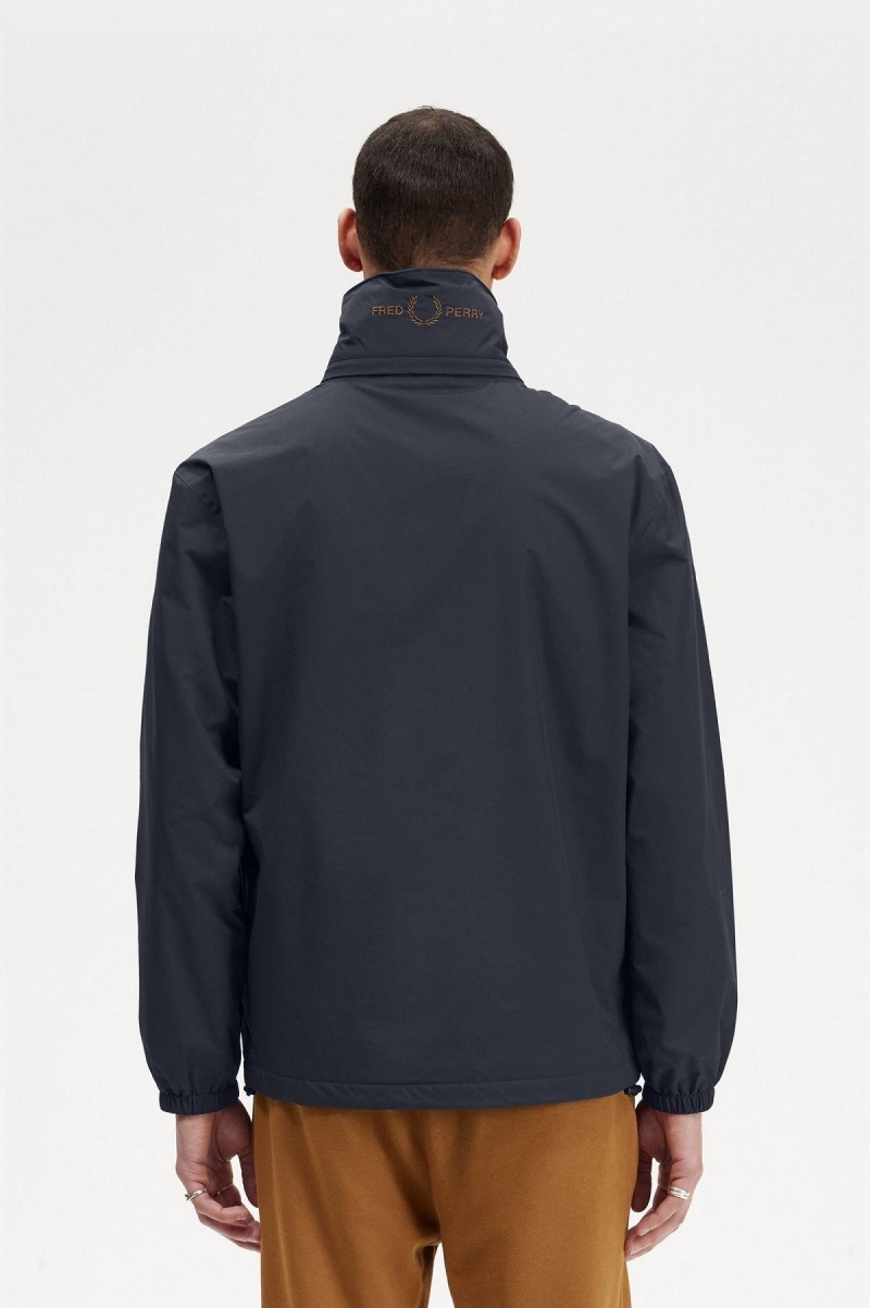 Fred Perry Patch Pocket Zip Through Rockar Herr Marinblå | SEJZR31166