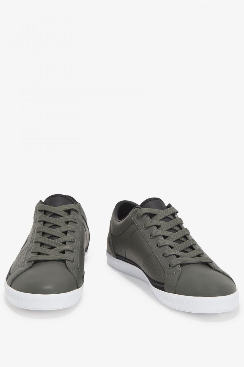 Fred Perry Perforated Baseline Skor Herr Gröna Svarta | ASEDF96189