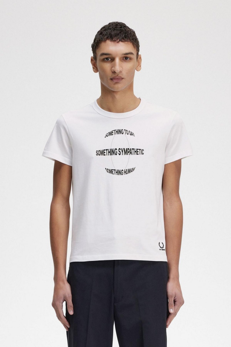 Fred Perry Printed Slim-Fit T-shirt Herr Vita | ZSENQ56806