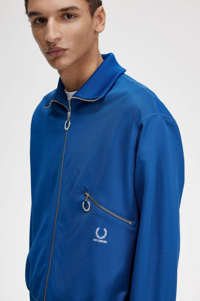 Fred Perry Printed Träningsjacka Herr Kungsblått Blå | MSEHR66478