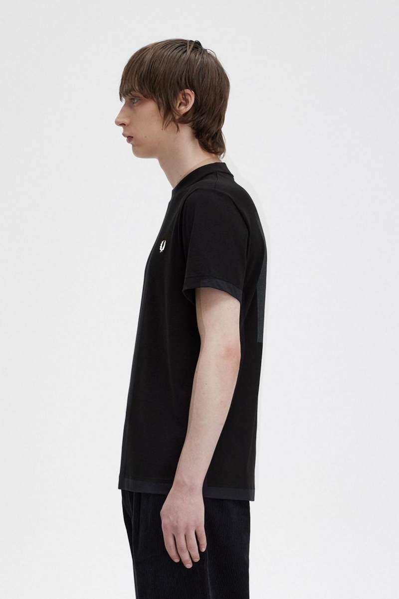 Fred Perry Rave Tryck T-shirt Herr Svarta | USETG92126