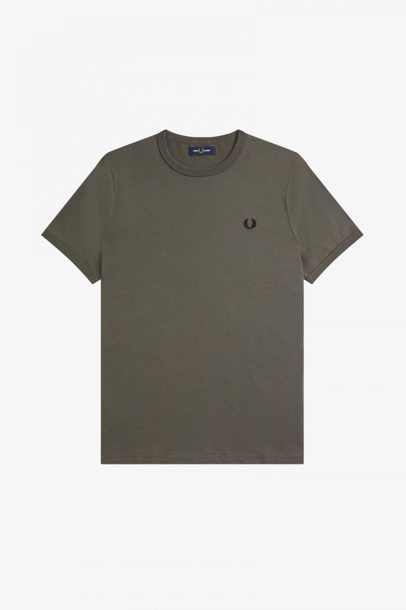 Fred Perry Ringer T-shirt Herr Gröna | PSEQX88070