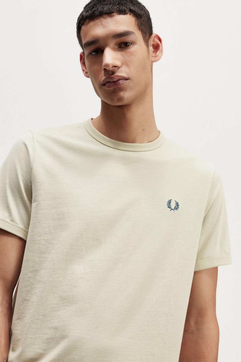 Fred Perry Ringer T-shirt Herr Ljus | TSEWZ94635