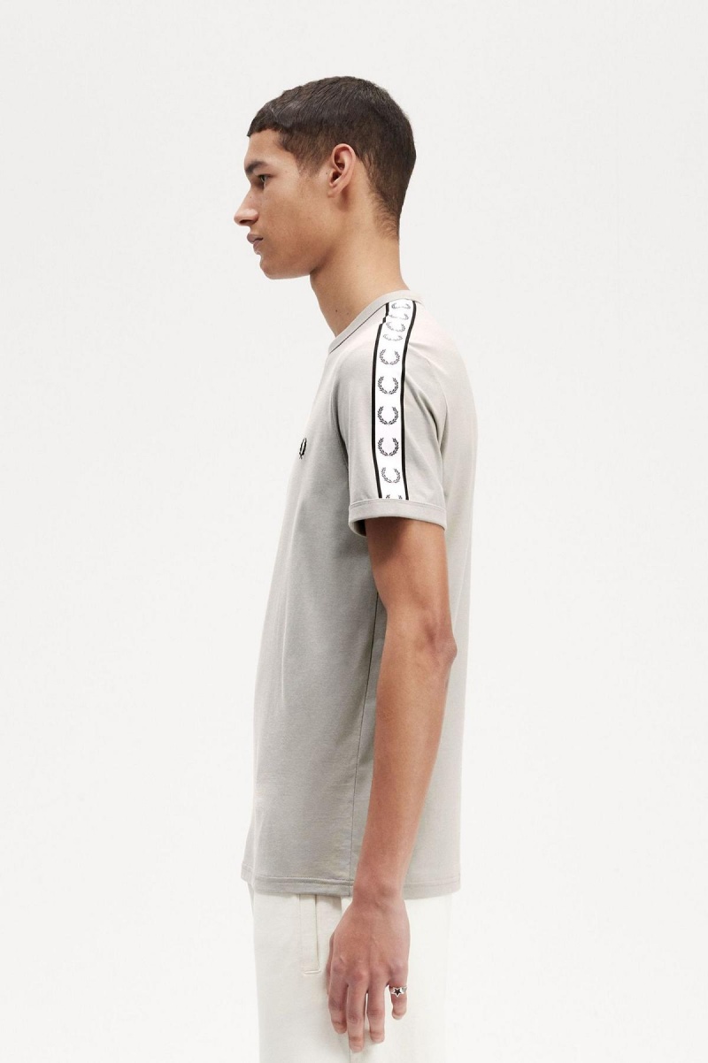 Fred Perry Taped Ringer T-shirt Herr Limestone | SENZX73060