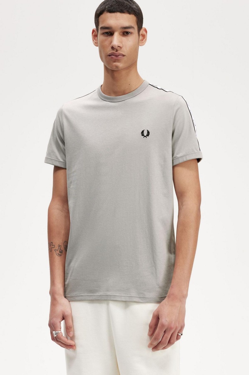 Fred Perry Taped Ringer T-shirt Herr Limestone | SENZX73060