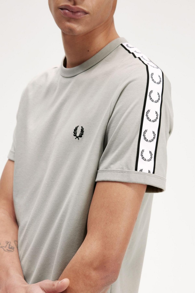 Fred Perry Taped Ringer T-shirt Herr Limestone | SENZX73060