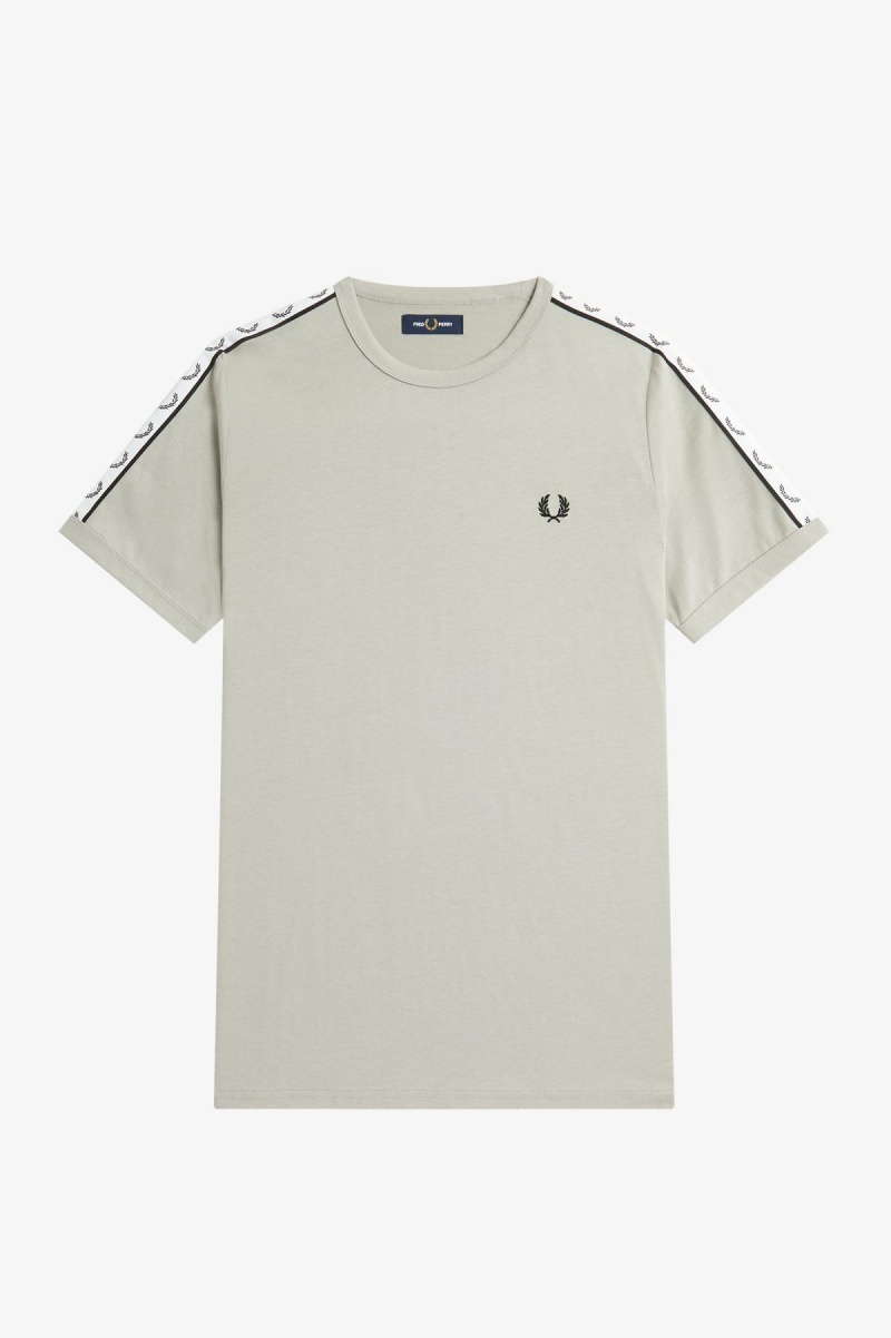 Fred Perry Taped Ringer T-shirt Herr Limestone | SENZX73060