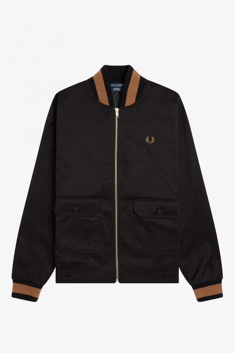 Fred Perry Tennis Bomber Rockar Herr Svarta | SEJKU52412