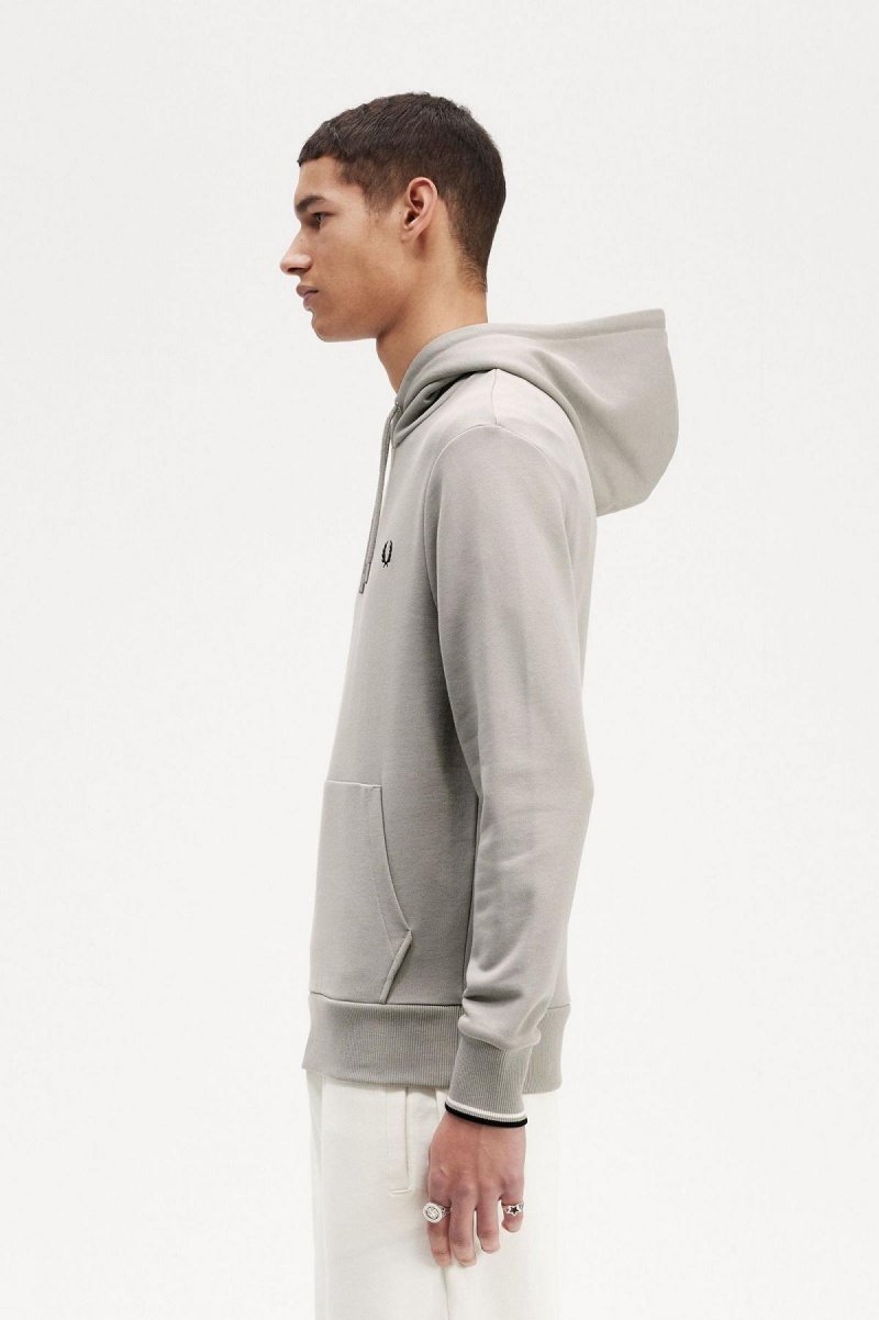 Fred Perry Tipped Hooded Tröjor Herr Limestone | SEDFL21687