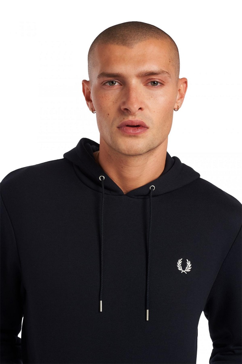 Fred Perry Tipped Hooded Tröjor Herr Marinblå | SEXMI24380