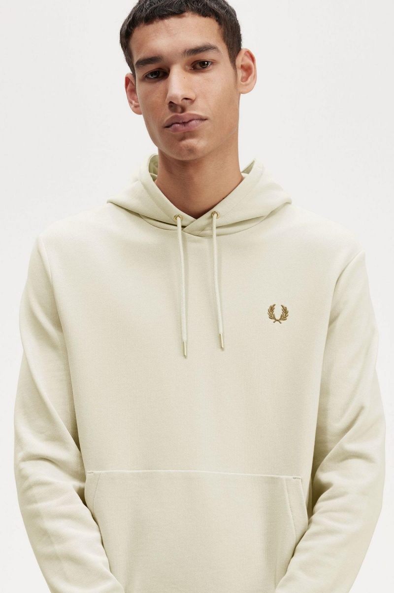 Fred Perry Tipped Hooded Tröjor Herr Oatmeal | SEXBR50934