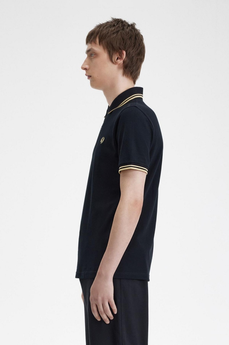 Fred Perry Tokyo M12 Fred Perry Shirt Herr Svarta | SEQCS95088