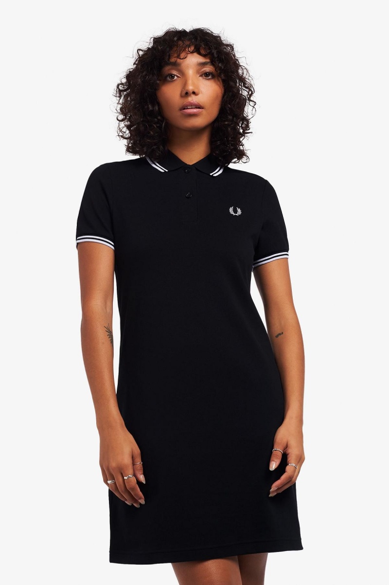 Fred Perry Twin Tipped Fred Perry Klänning Dam Svarta | MSEFT19229