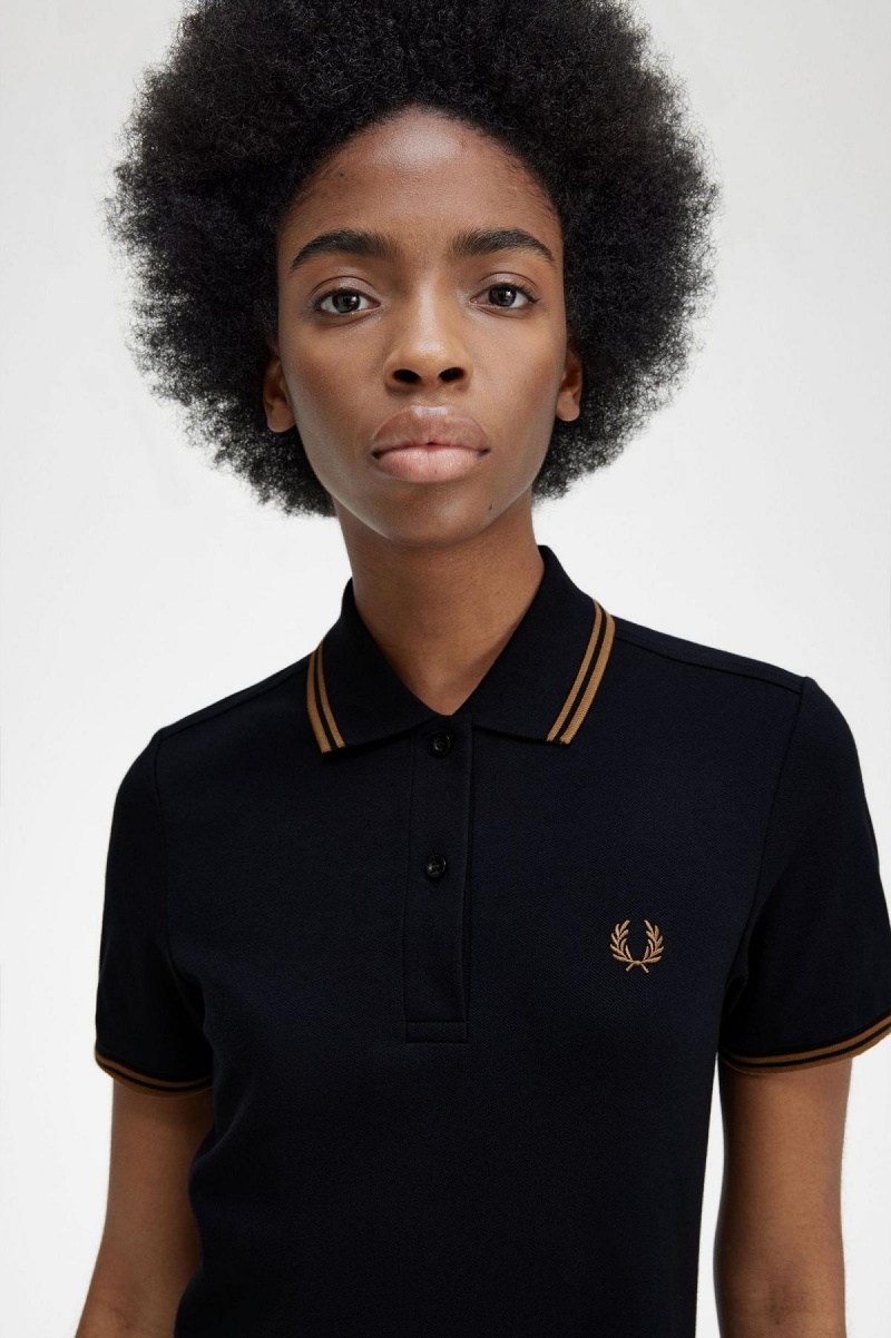 Fred Perry Twin Tipped Fred Perry Shirt Klänning Dam Marinblå | ASEWC29348