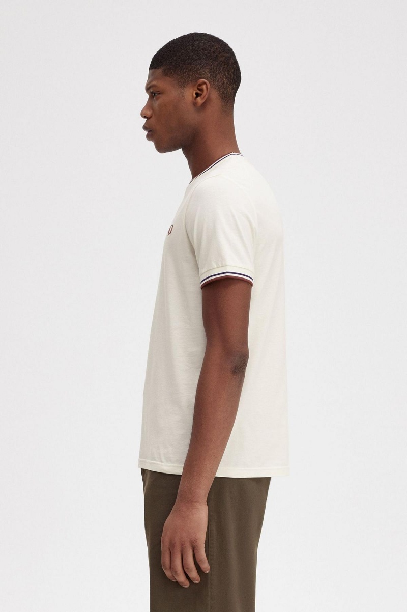 Fred Perry Twin Tipped T-shirt Herr Bruna | PSEQX76584