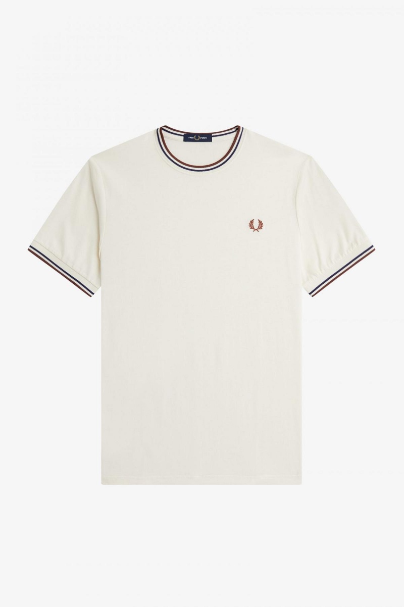 Fred Perry Twin Tipped T-shirt Herr Bruna | PSEQX76584