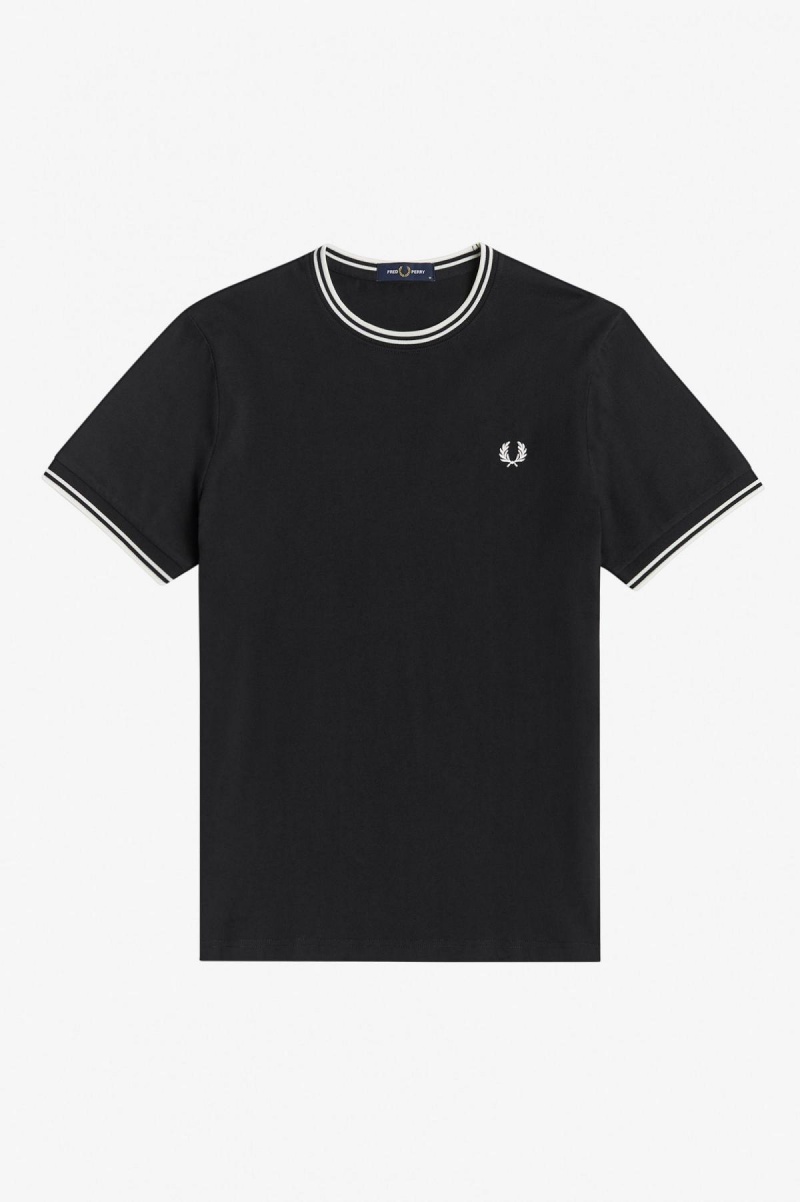 Fred Perry Twin Tipped T-shirt Herr Svarta | PSEQX99996