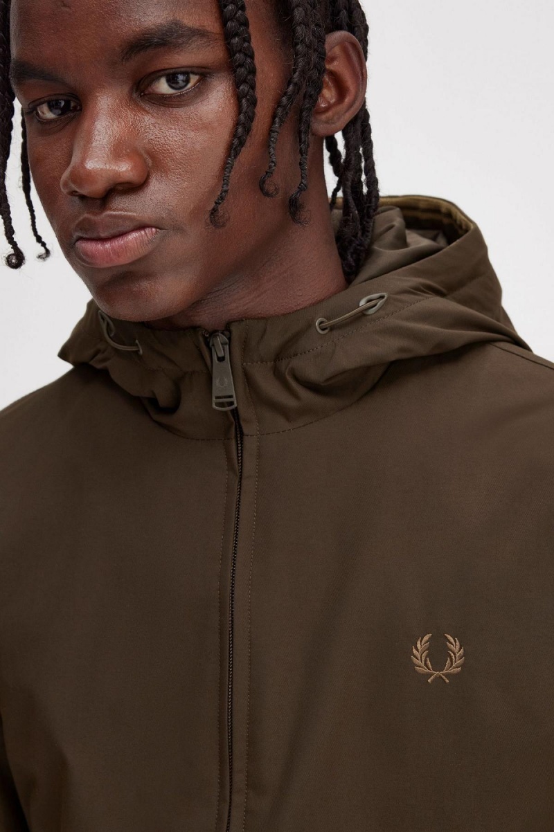 Fred Perry Vadderad Hooded Brentham Rockar Herr Burnt Tobacco | USEND80929