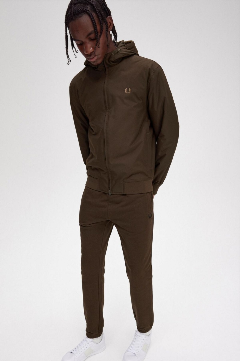 Fred Perry Vadderad Hooded Brentham Rockar Herr Burnt Tobacco | USEND80929