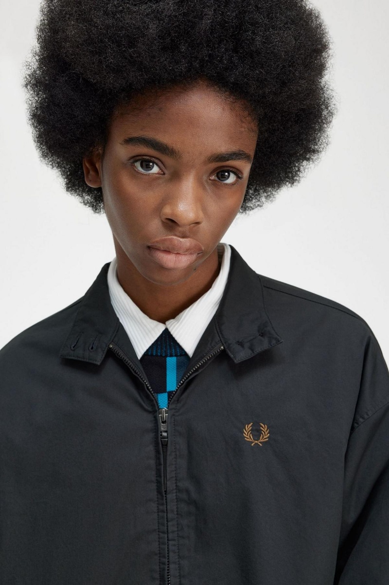 Fred Perry Vadderad Zip-Through Rockar Dam Svarta | ESEHC61013