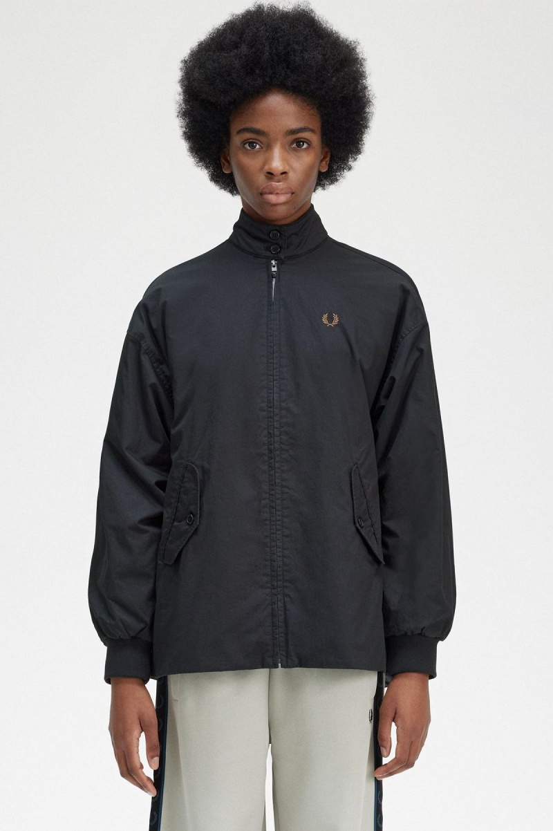 Fred Perry Vadderad Zip-Through Rockar Dam Svarta | ESEHC61013