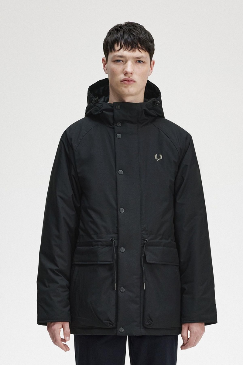 Fred Perry Vadderad Zip Through Rockar Herr Svarta | SSENY14554