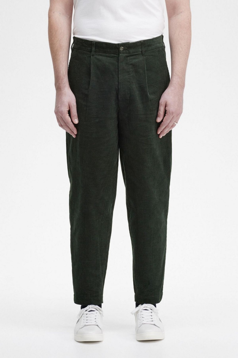 Fred Perry Waffle Cord Tapered Trousers Långbyxor Herr Gröna | ESEVG71172