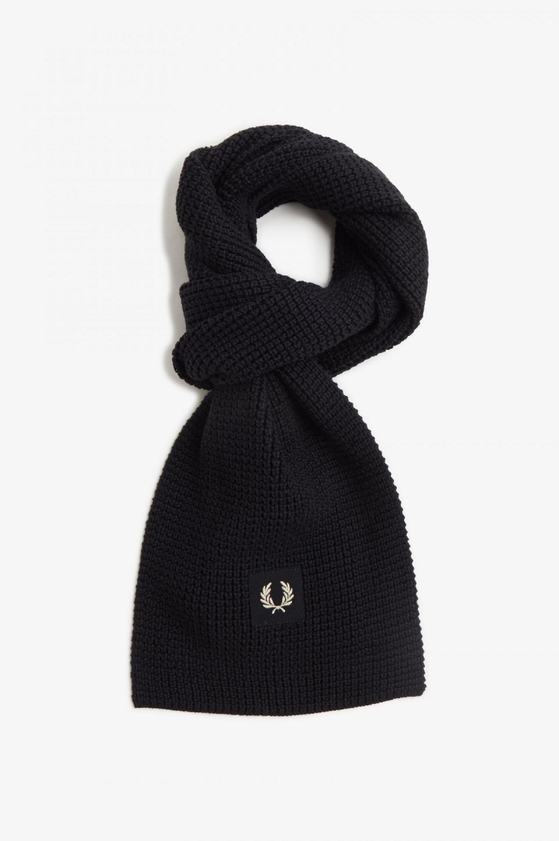 Fred Perry Waffle Knit Räfflad Halsduk Accessories Mörk | SECIF41545