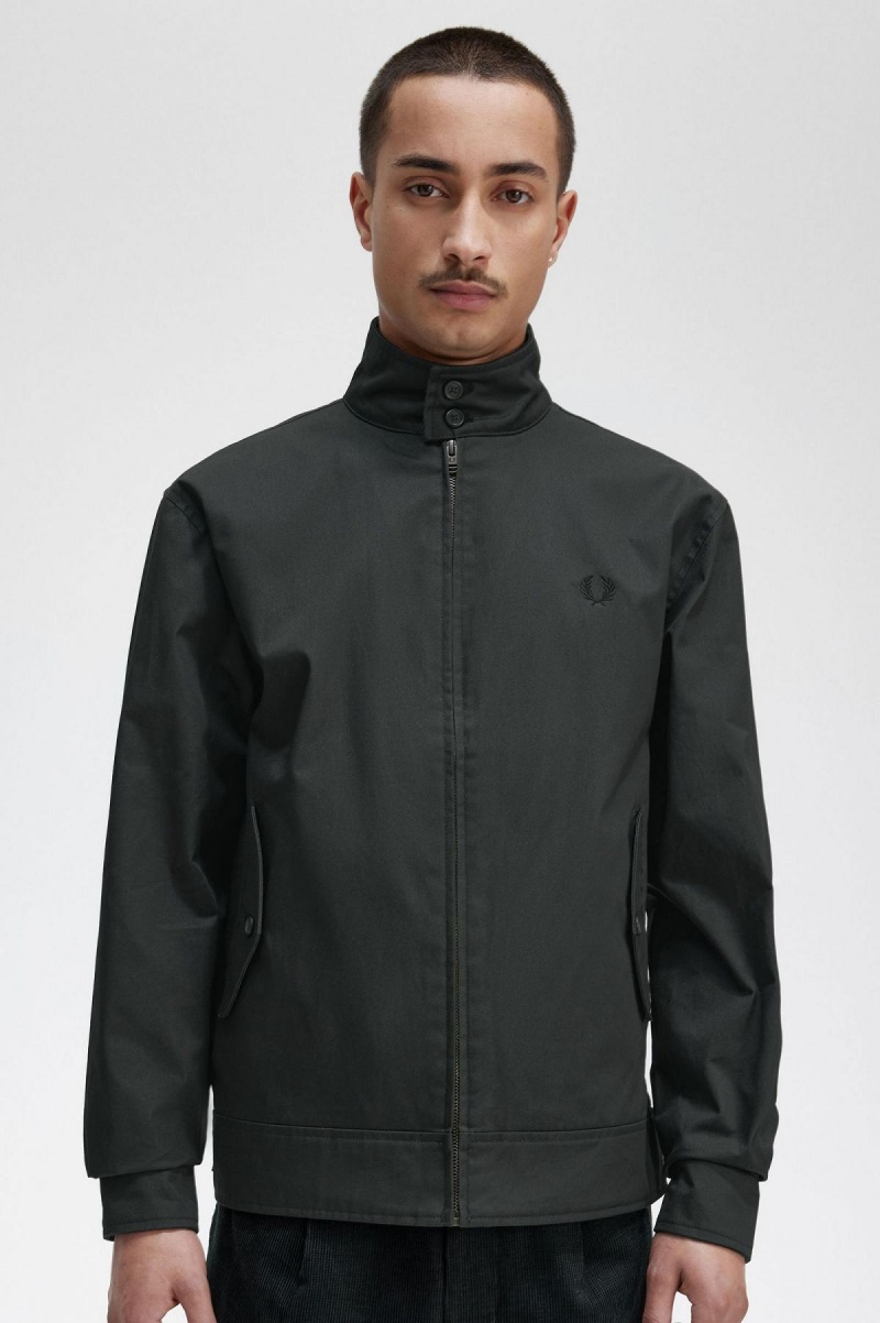 Fred Perry Waxed Bomull Rockar Herr Gröna | DSEVO41876